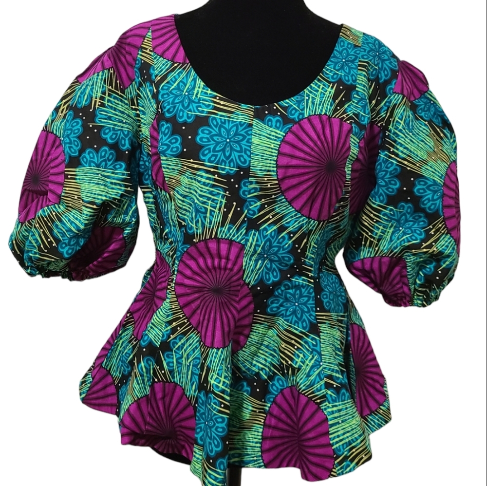 African print blouse